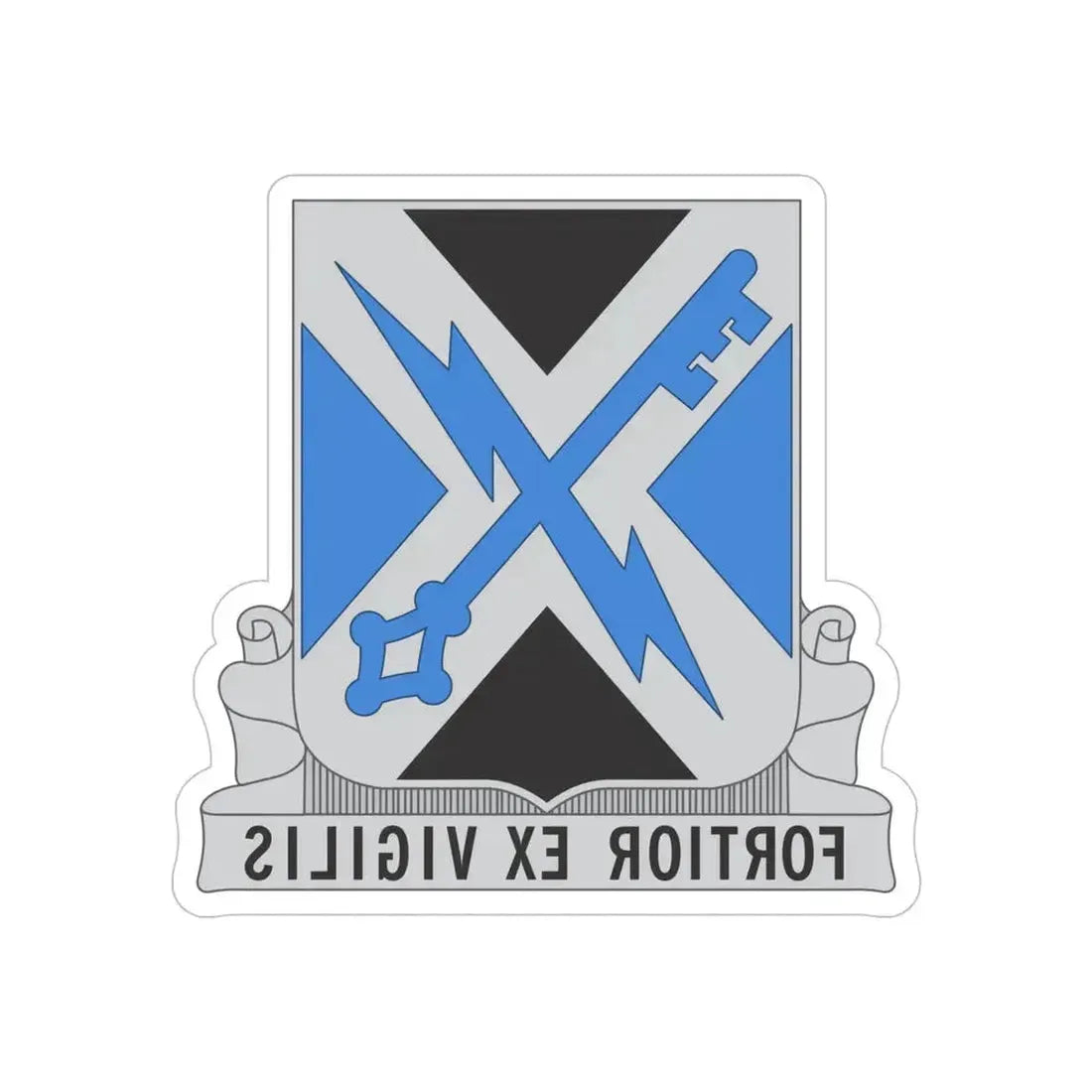 138 Military Intelligence Battalion (U.S. Army) REVERSE PRINT Transparent Die-Cut STICKER 5 Inch Die-Cut Transparent - The Sticker Space