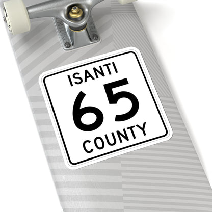 Isanti County 65 MN (Minnesota) (Road Sign) STICKER Vinyl Kiss-Cut Decal