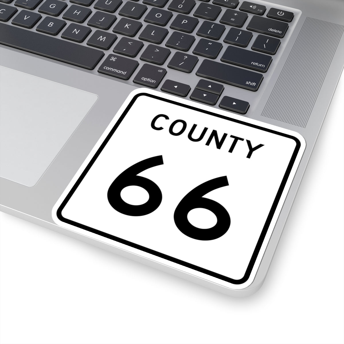 County 66 square (Minnesota) (Road Sign) STICKER Vinyl Kiss-Cut Decal