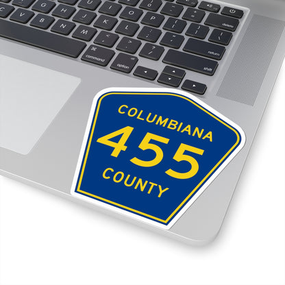 Columbiana County 455 (Ohio) (Road Sign) STICKER Vinyl Kiss-Cut Decal