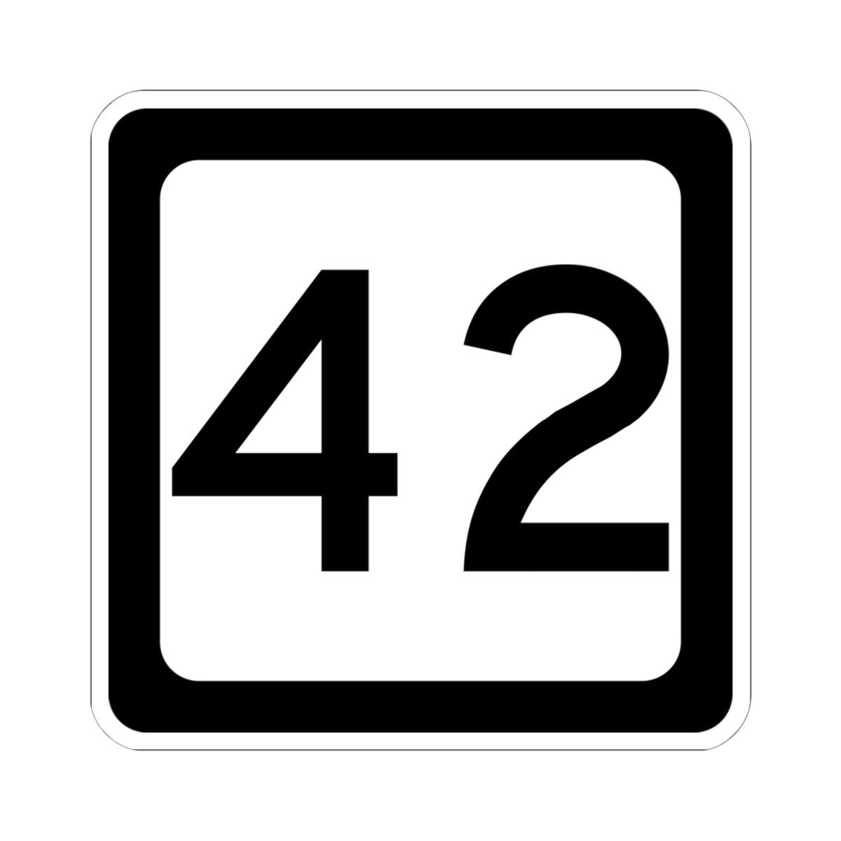 WV-42 (Virginia) (Road Sign) STICKER Vinyl Kiss-Cut Decal