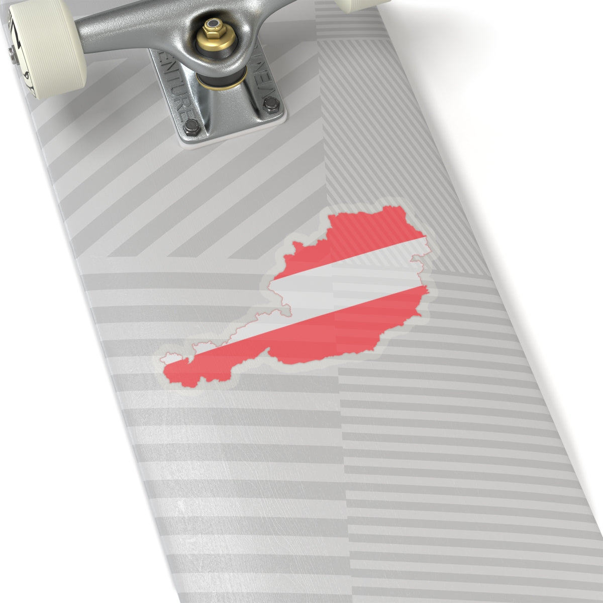 Austrian map with flag colors (Austria) STICKER Vinyl Kiss-Cut Decal