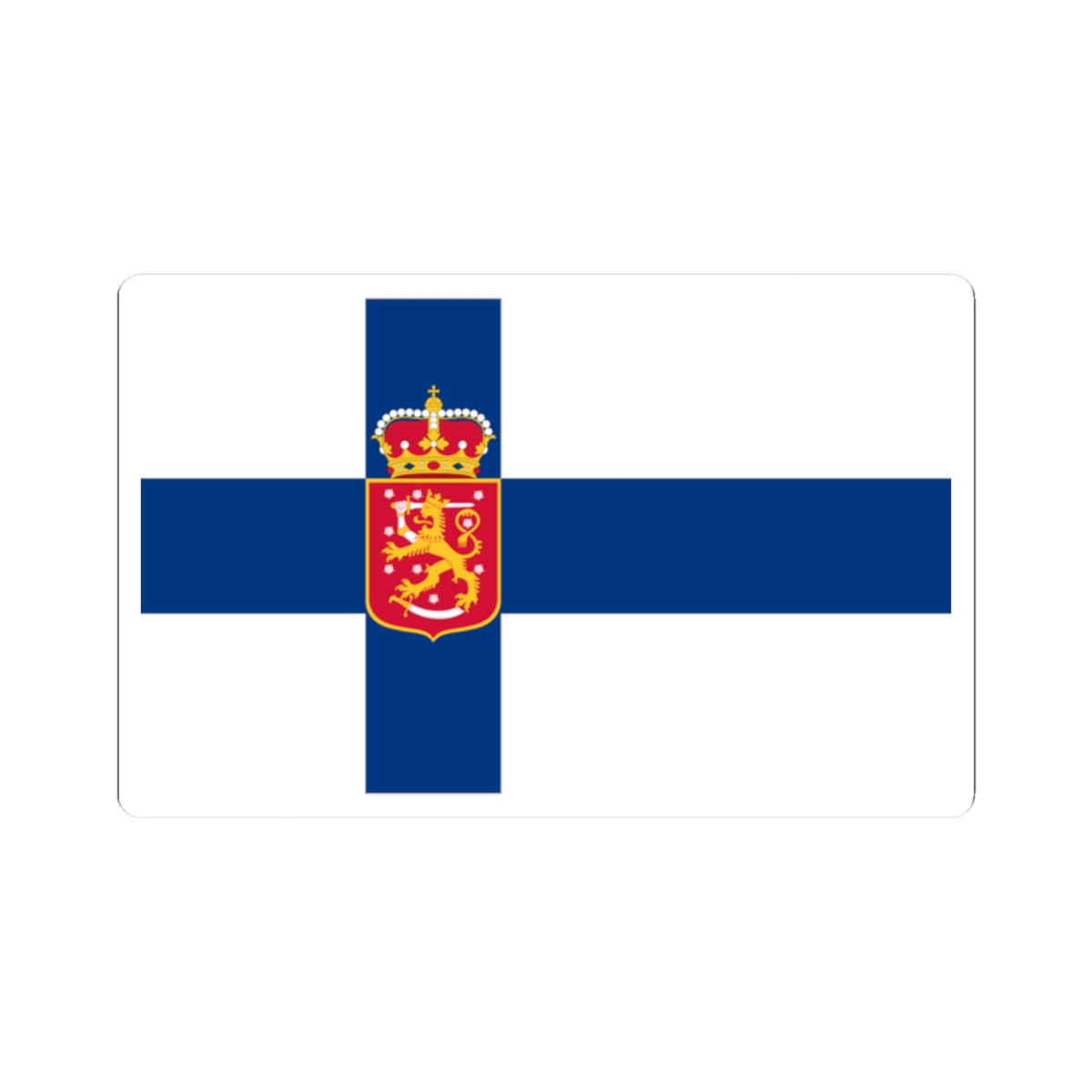 Flag of Finland 1918-1920 (Finland) STICKER Vinyl Kiss-Cut Decal