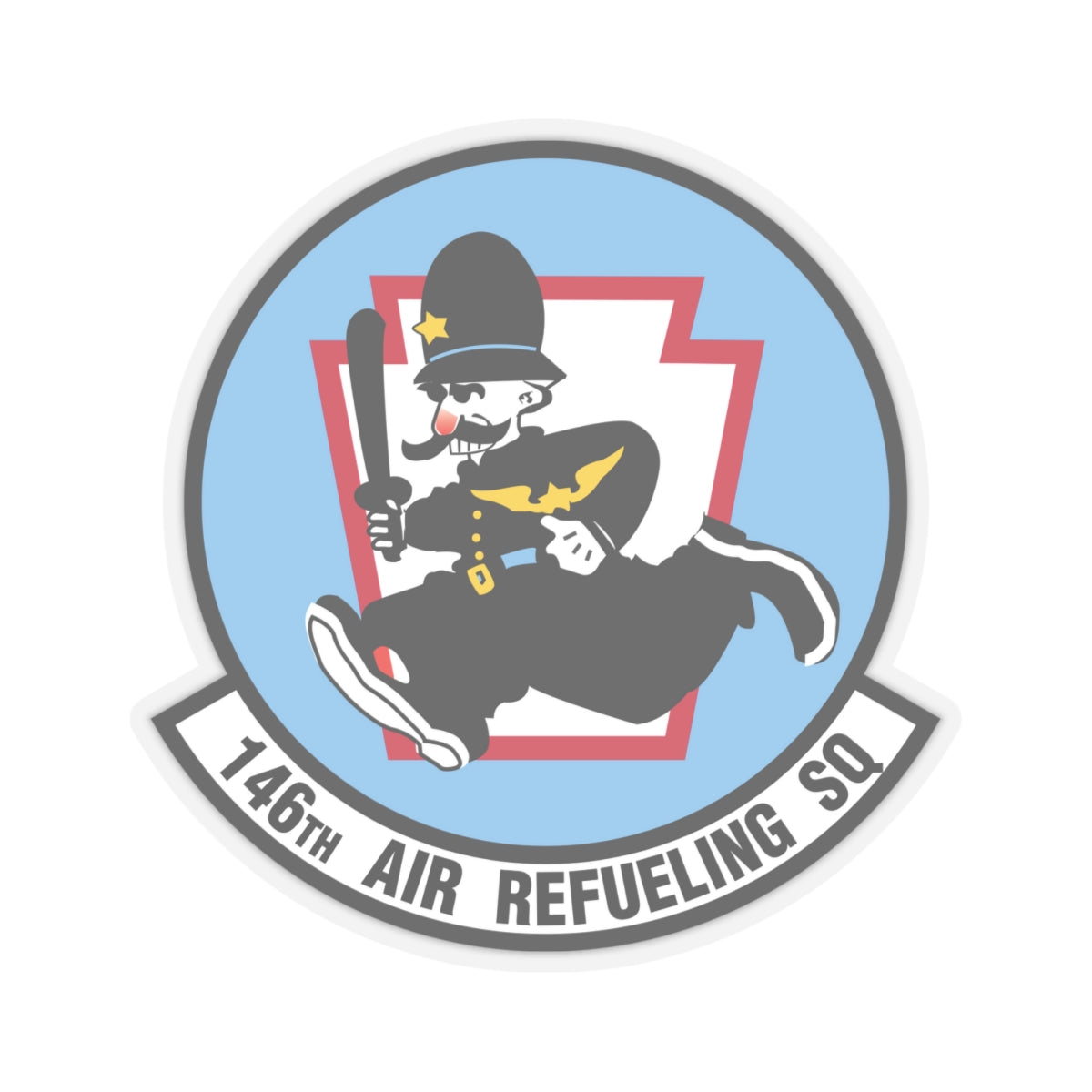 146 Air Refueling Squadron (U.S. Air Force) STICKER Vinyl Kiss-Cut Decal-4 Inch-Transparent-The Sticker Space