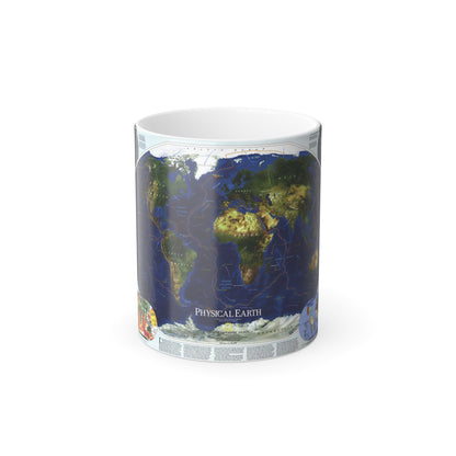 World Map - Physical Earth 1 (1998) (Map) Color Changing Mug 11oz-11oz-The Sticker Space