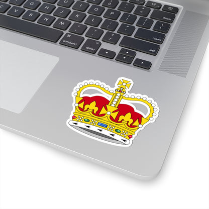 St Edwards Crown plain 3D (United Kingdom) (Military Rank) STICKER Vinyl Kiss-Cut Decal