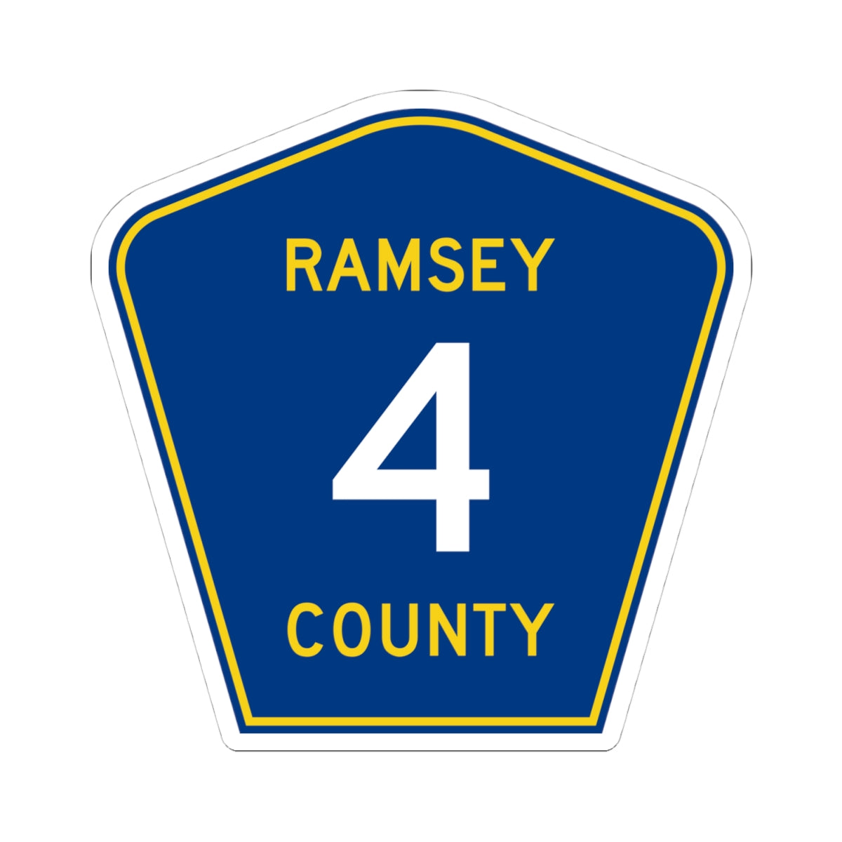 Ramsey County 4 MN (Minnesota) (Road Sign) STICKER Vinyl Kiss-Cut Decal