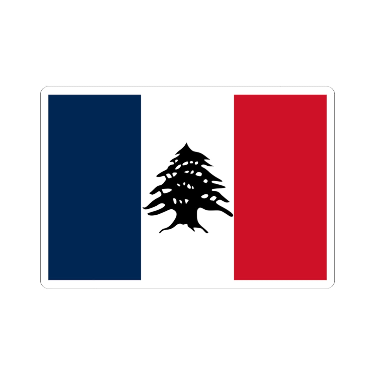 Flag of Lebanon during French Mandate 1920-1943 2 (Lebanon) STICKER Vinyl Kiss-Cut Decal