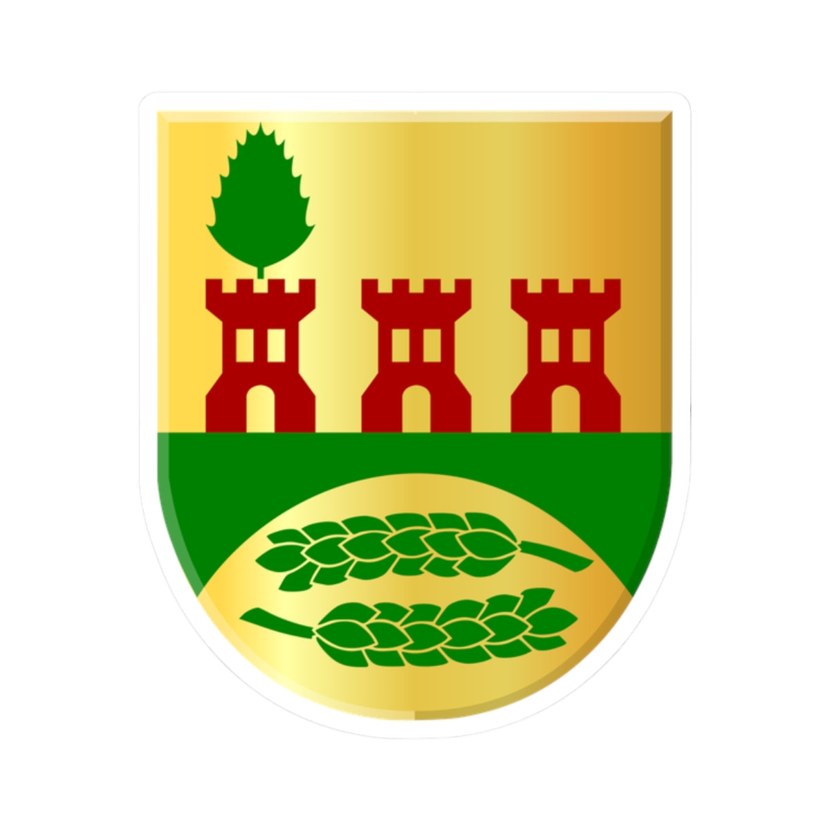 Akkerwoude wapen (Netherlands) (Coat of Arms) STICKER Vinyl Kiss-Cut Decal