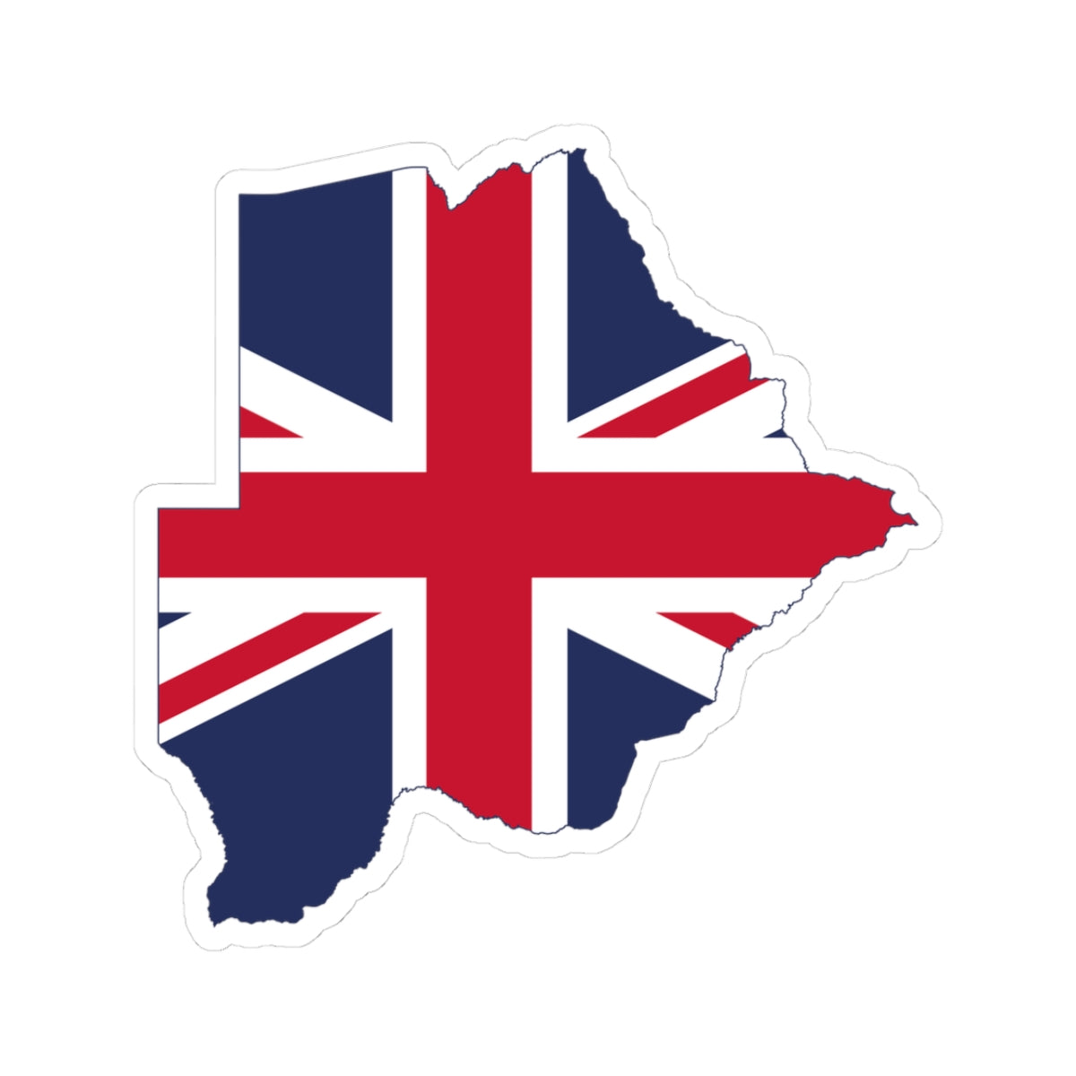 Flag map of Bechuanaland 1885-1966 (Botswana) STICKER Vinyl Kiss-Cut Decal