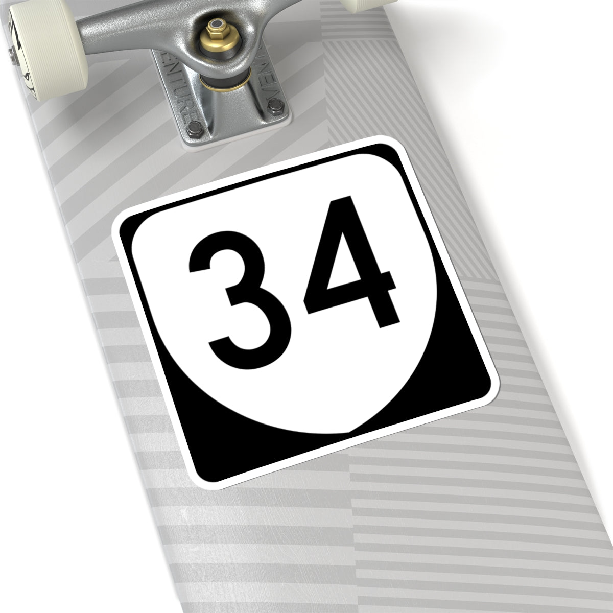 Virginia 34 (Virginia) (Road Sign) STICKER Vinyl Kiss-Cut Decal