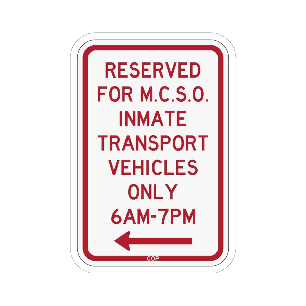 PBOT Road sign P4125L (Oregon) (Road Sign) STICKER Vinyl Kiss-Cut Decal