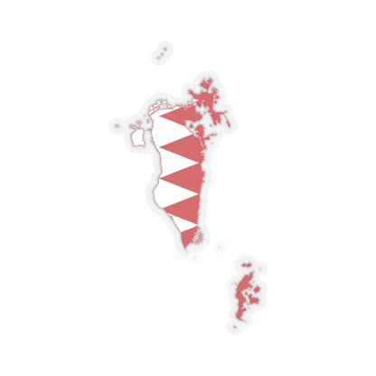 Flag-map of Bahrain2 (Bahrain) STICKER Vinyl Kiss-Cut Decal