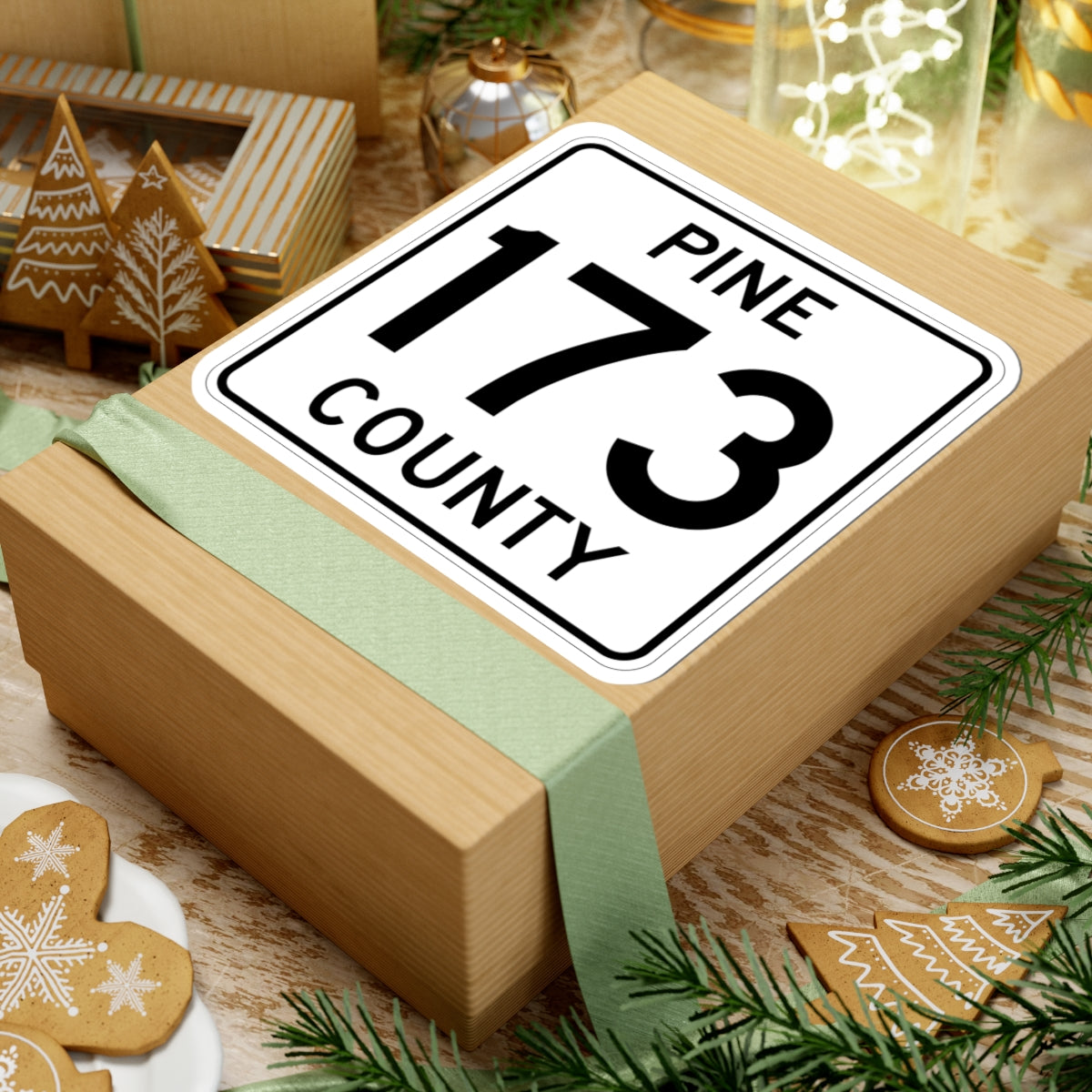 Pine County Route 173 MN (Minnesota) (Road Sign) STICKER Vinyl Kiss-Cut Decal