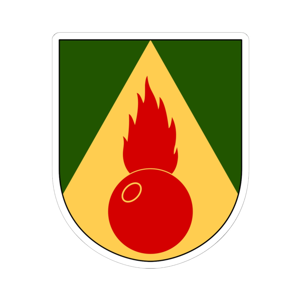 Artilleriregementet 913. kompaniet vapen (Sweden) (Coat of Arms) STICKER Vinyl Kiss-Cut Decal