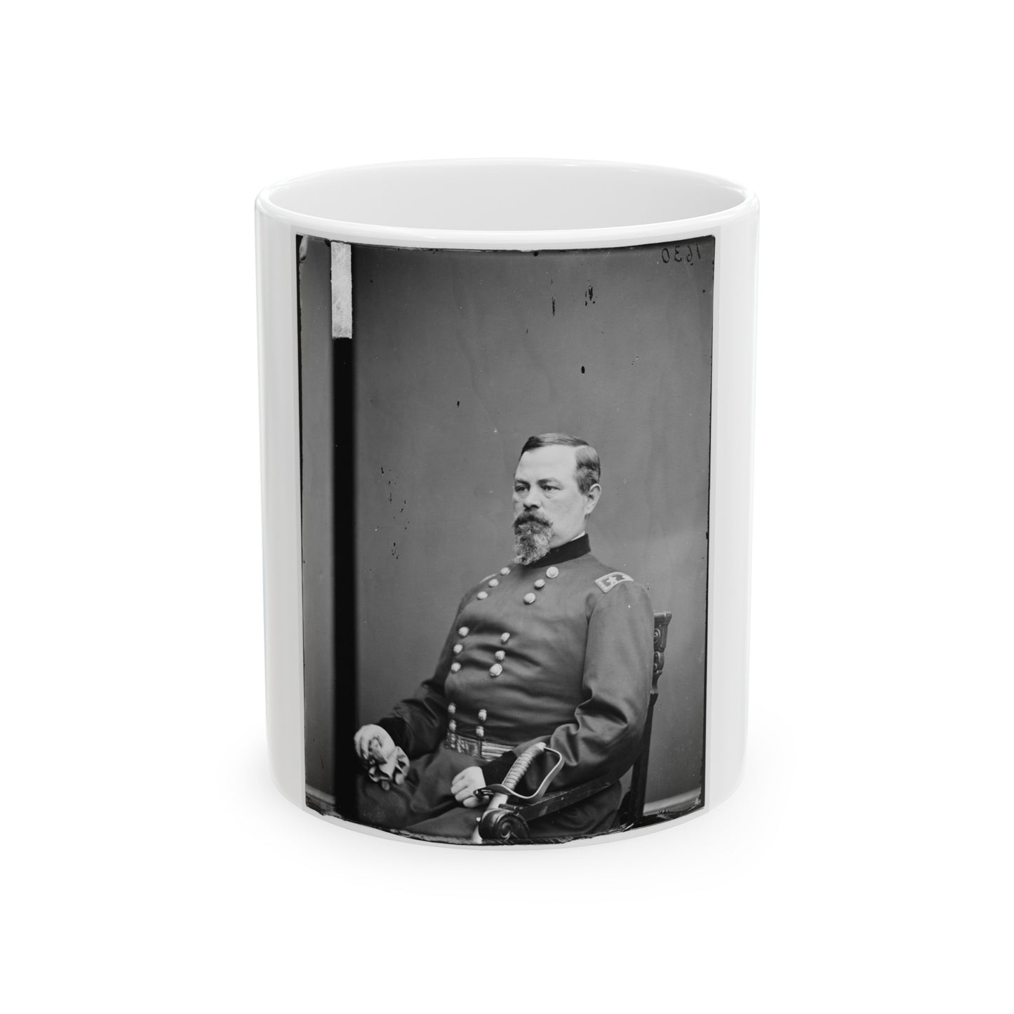 Portrait Of Maj. Gen. Irvin Mcdowell, Officer Of The Federal Army (U.S. Civil War) White Coffee Mug