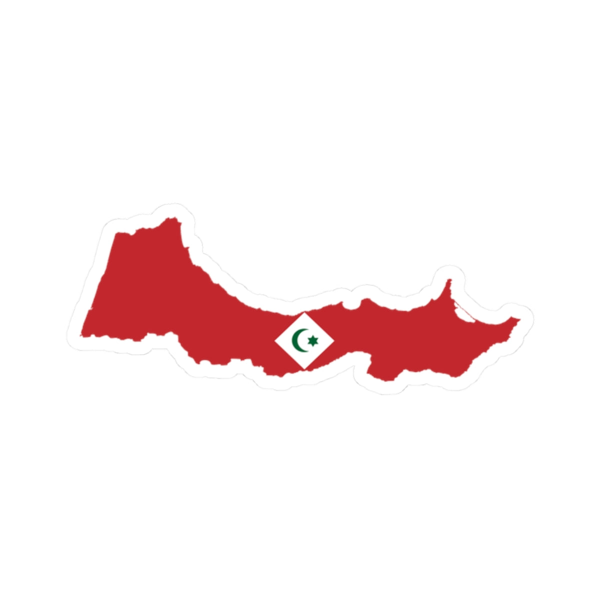Flag map of Rif (Morocco) STICKER Vinyl Kiss-Cut Decal