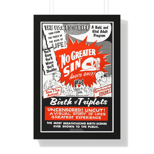 NO GREATER SIN 1941 - Framed Movie Poster-16″ x 24″-The Sticker Space