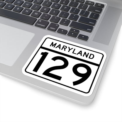 MD Route 129 (Maryland) (Road Sign) STICKER Vinyl Kiss-Cut Decal