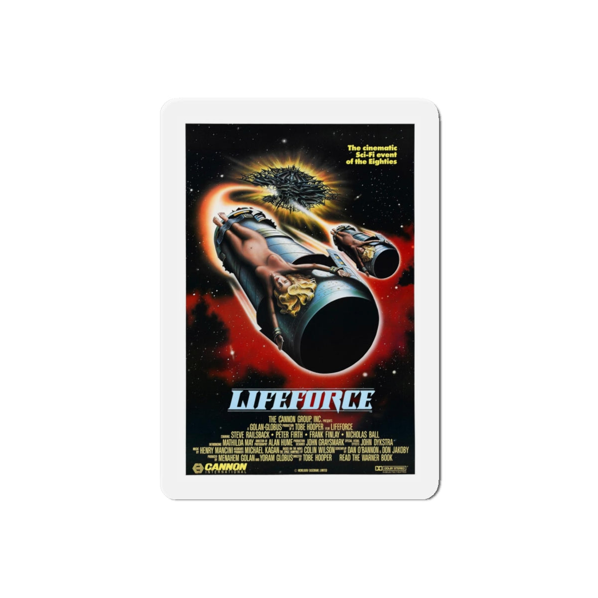 LIFEFORCE 1985 Movie Poster - Refrigerator Magnet-6 Inch-Die-Cut-1 pc-The Sticker Space