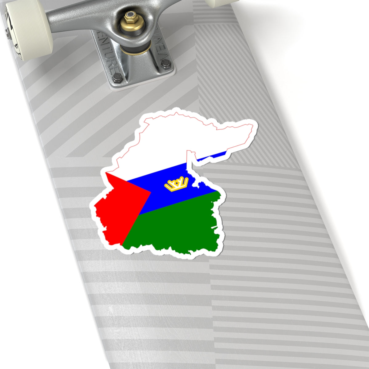 Flag-map of Tyumen Oblast (Russia) STICKER Vinyl Kiss-Cut Decal