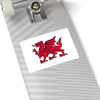 Flag of Wales without Green (United Kingdom) STICKER Vinyl Kiss-Cut Decal