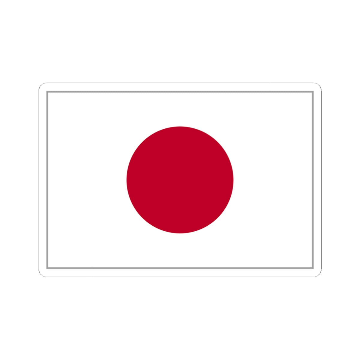 Flag of Japan bordered (Japan) STICKER Vinyl Kiss-Cut Decal