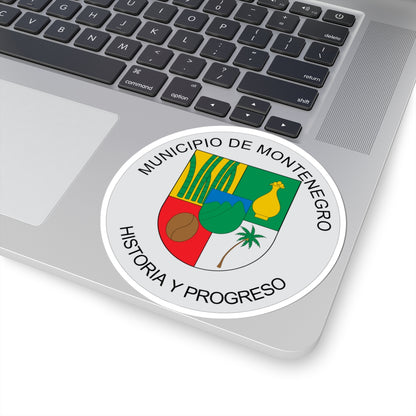Escudo de Montenegro Quindío (Colombia) (Coat of Arms) STICKER Vinyl Kiss-Cut Decal
