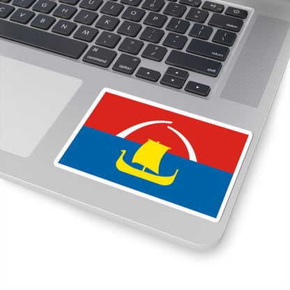 Flag of Vsevolozhsky rayon Leningrad oblast (Russia) STICKER Vinyl Kiss-Cut Decal