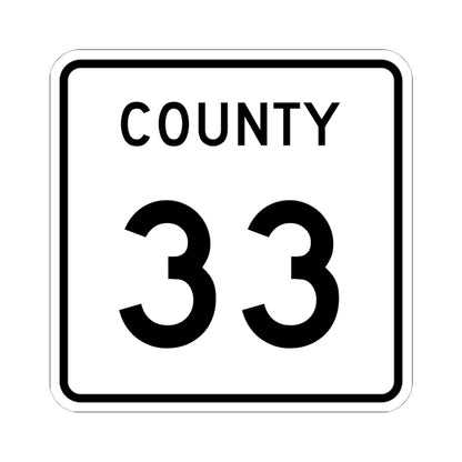County 33 square (Minnesota) (Road Sign) STICKER Vinyl Kiss-Cut Decal