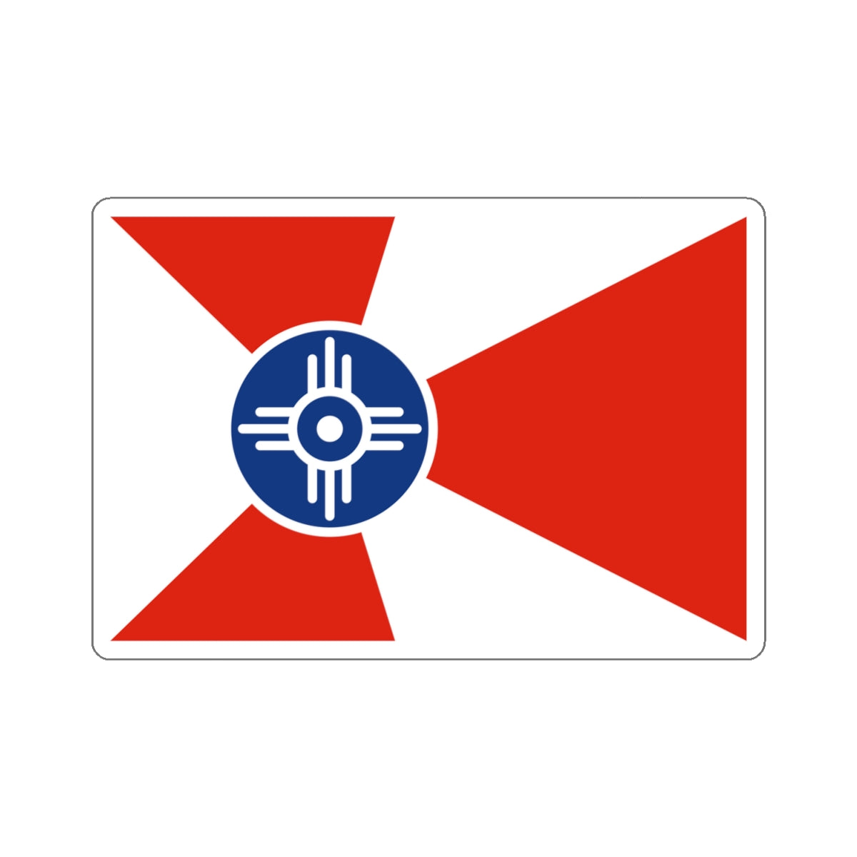 Flag of Wichita, Kansas - STICKER Vinyl Kiss-Cut Decal