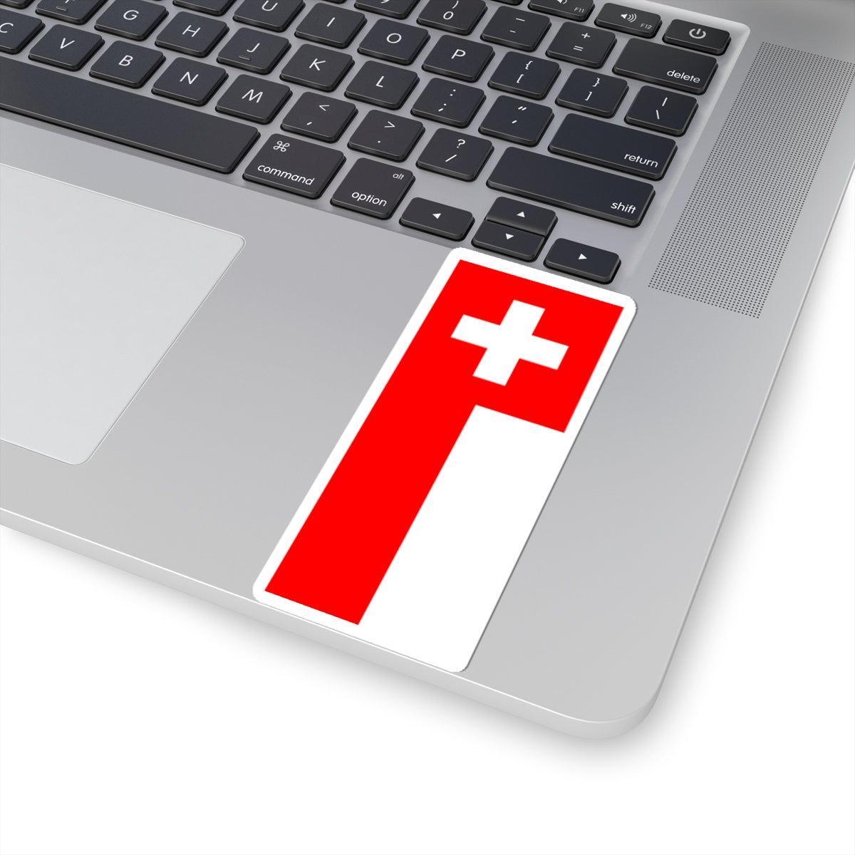 Vertical flag of Switzerland (Switzerland) STICKER Vinyl Kiss-Cut Decal
