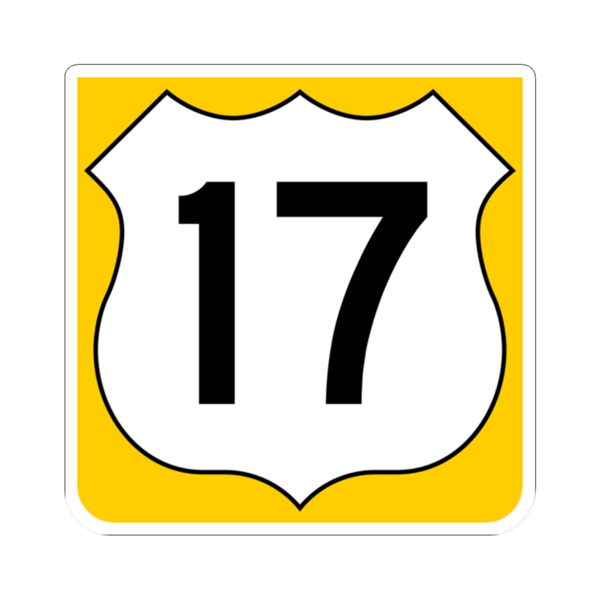 US 17 FL reversed (Florida) (Road Sign) STICKER Vinyl Kiss-Cut Decal
