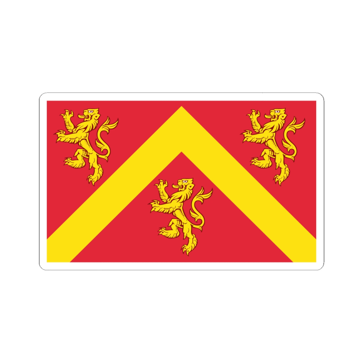 Flag of Anglesey (United Kingdom) STICKER Vinyl Kiss-Cut Decal