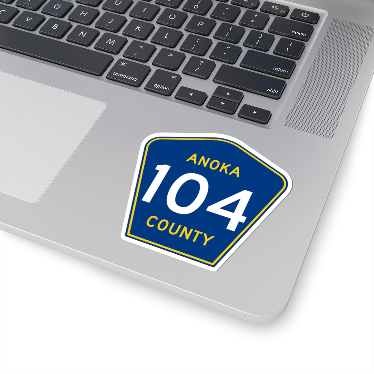 Anoka County 104 (Minnesota) (Road Sign) STICKER Vinyl Kiss-Cut Decal
