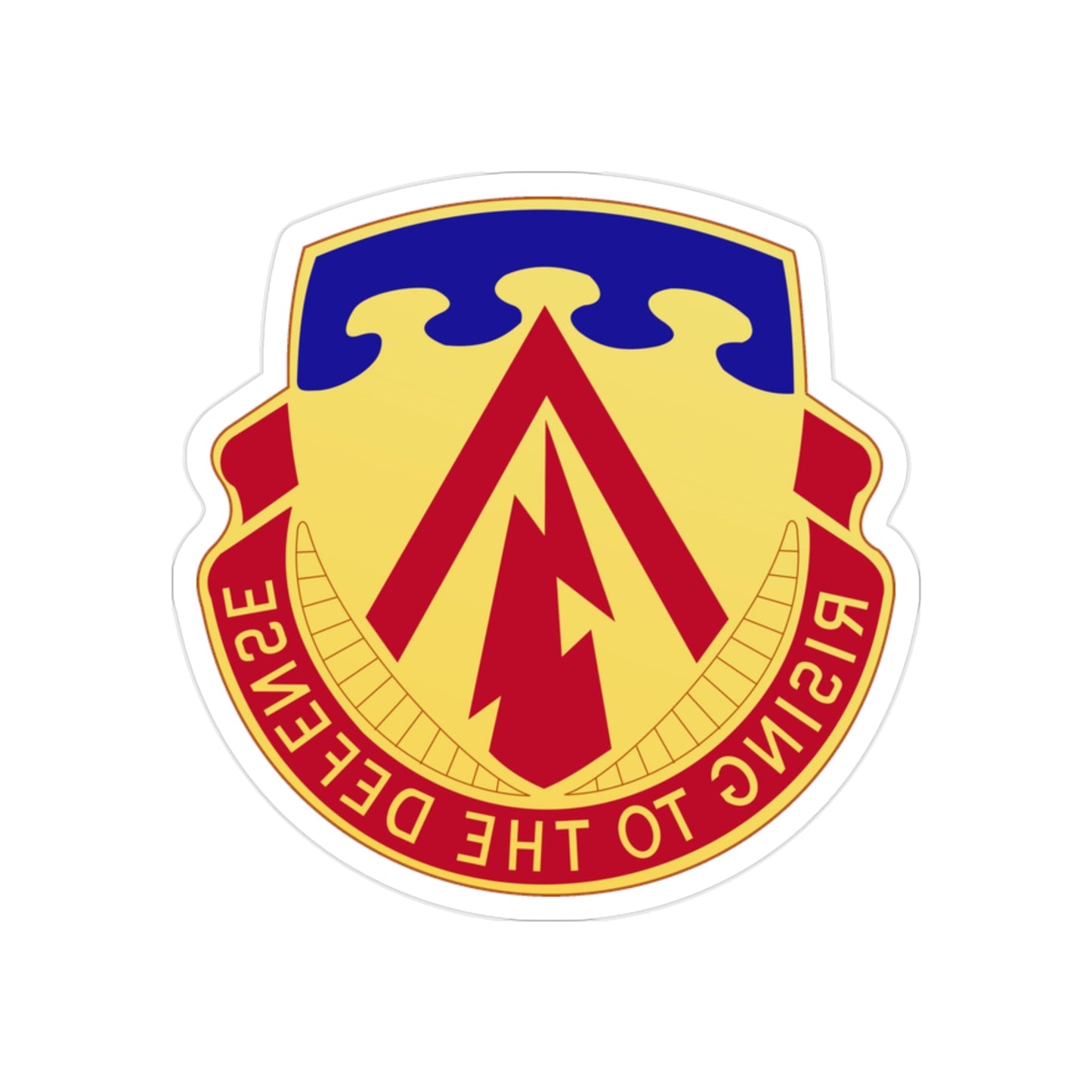 138th Air Defense Artillery Regiment (U.S. Army) REVERSE PRINT Transparent STICKER-2" × 2"-The Sticker Space