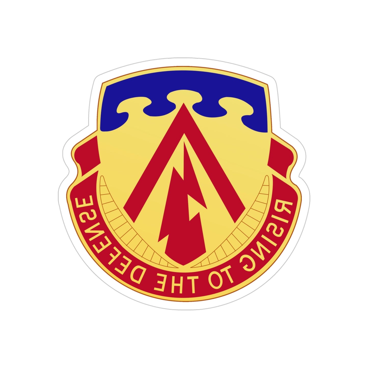 138th Air Defense Artillery Regiment (U.S. Army) REVERSE PRINT Transparent STICKER-4" × 4"-The Sticker Space