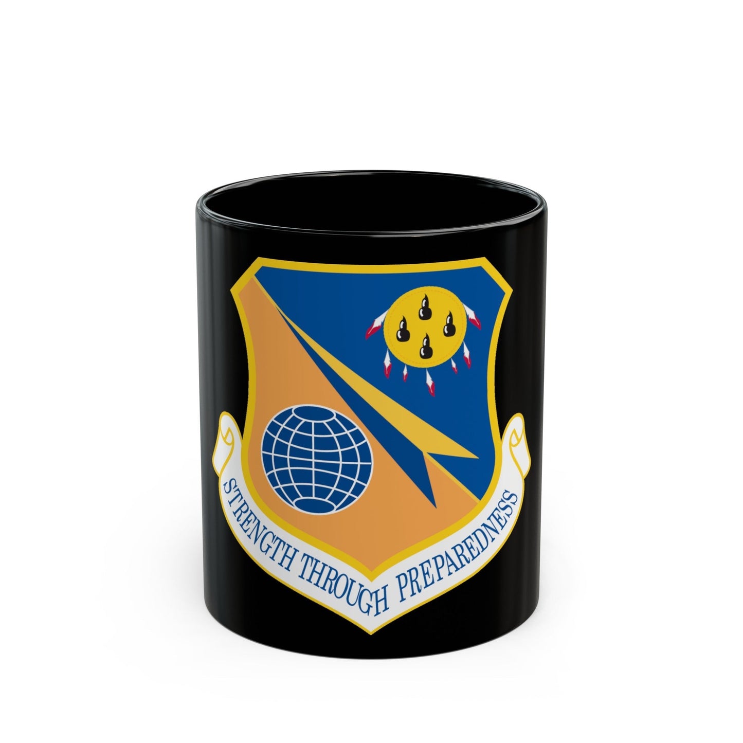 138th Fighter Wing (U.S. Air Force) Black Coffee Mug-11oz-The Sticker Space