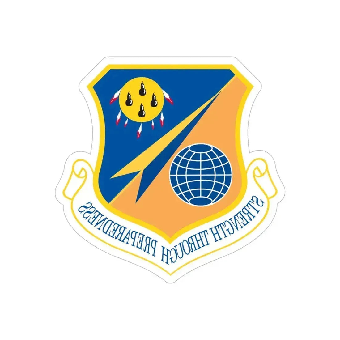 138th Fighter Wing (U.S. Air Force) REVERSE PRINT Transparent Die-Cut STICKER 6 Inch Die-Cut Transparent - The Sticker Space