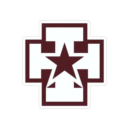 139 Medical Brigade (U.S. Army) REVERSE PRINT Transparent Die-Cut STICKER 3 Inch Die-Cut Transparent - The Sticker Space