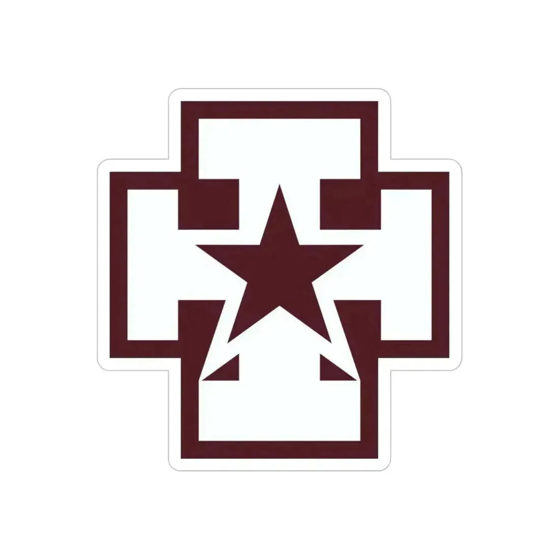 139 Medical Brigade (U.S. Army) REVERSE PRINT Transparent Die-Cut STICKER 4 Inch Die-Cut Transparent - The Sticker Space