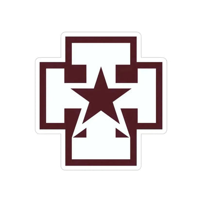 139 Medical Brigade (U.S. Army) REVERSE PRINT Transparent Die-Cut STICKER 4 Inch Die-Cut Transparent - The Sticker Space