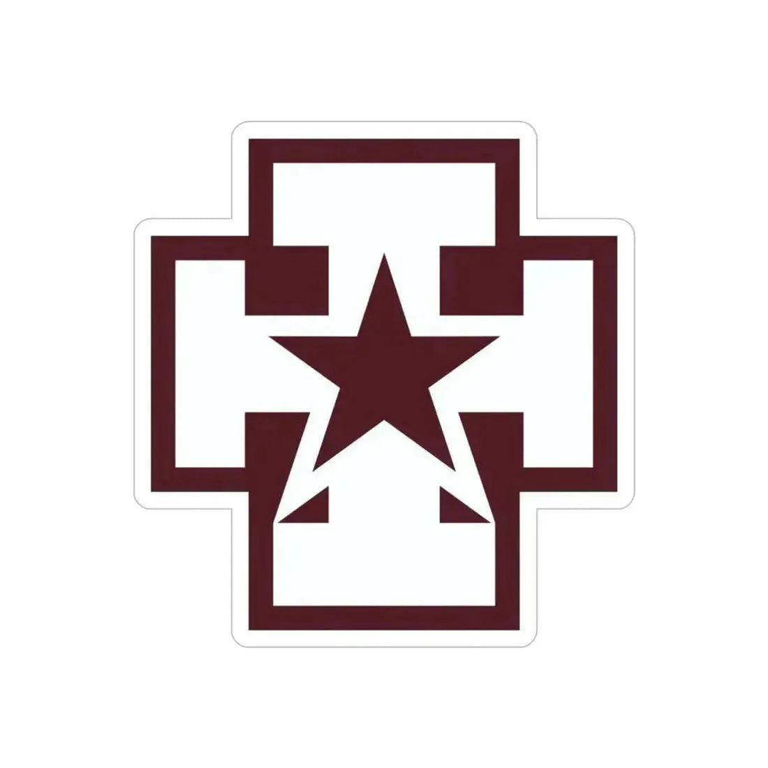 139 Medical Brigade (U.S. Army) REVERSE PRINT Transparent Die-Cut STICKER 5 Inch Die-Cut Transparent - The Sticker Space