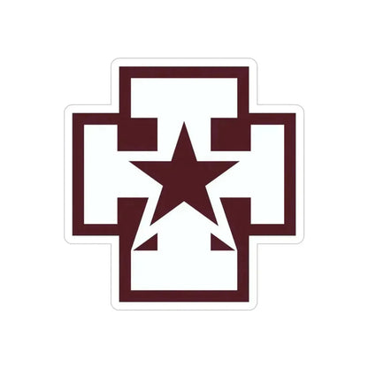 139 Medical Brigade (U.S. Army) REVERSE PRINT Transparent Die-Cut STICKER 5 Inch Die-Cut Transparent - The Sticker Space