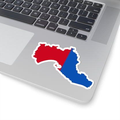 Flag map of the Province of Taranto (Italy) STICKER Vinyl Kiss-Cut Decal