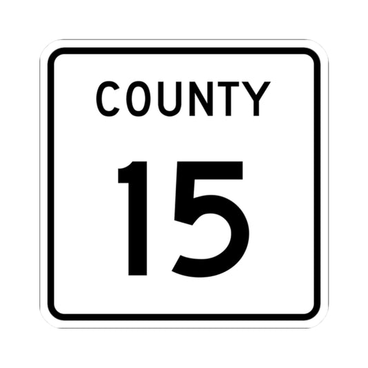 County 15 square (Minnesota) (Road Sign) STICKER Vinyl Kiss-Cut Decal