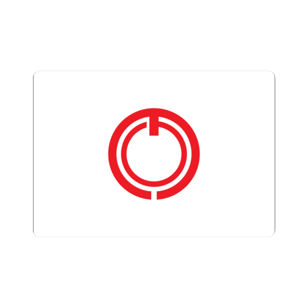 Flag of Shimosuwa Nagano (Japan) STICKER Vinyl Kiss-Cut Decal