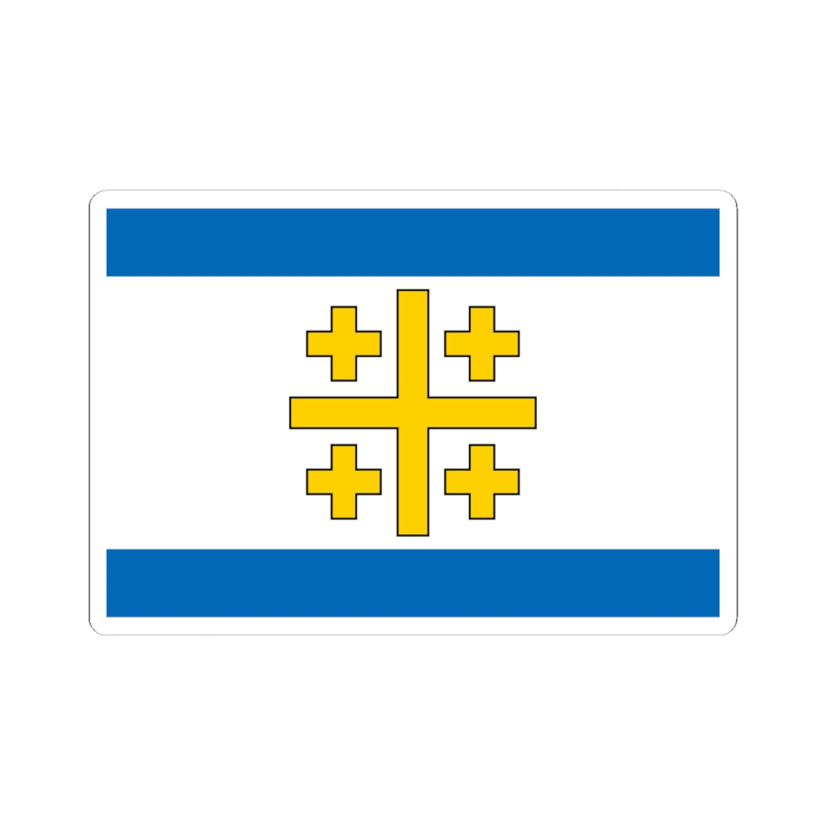 Flag of the State of Palestine Proposal 5 (Israel) STICKER Vinyl Kiss-Cut Decal
