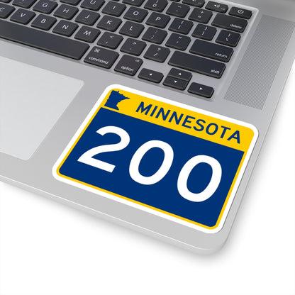 MN-200 wide (Minnesota) (Road Sign) STICKER Vinyl Kiss-Cut Decal