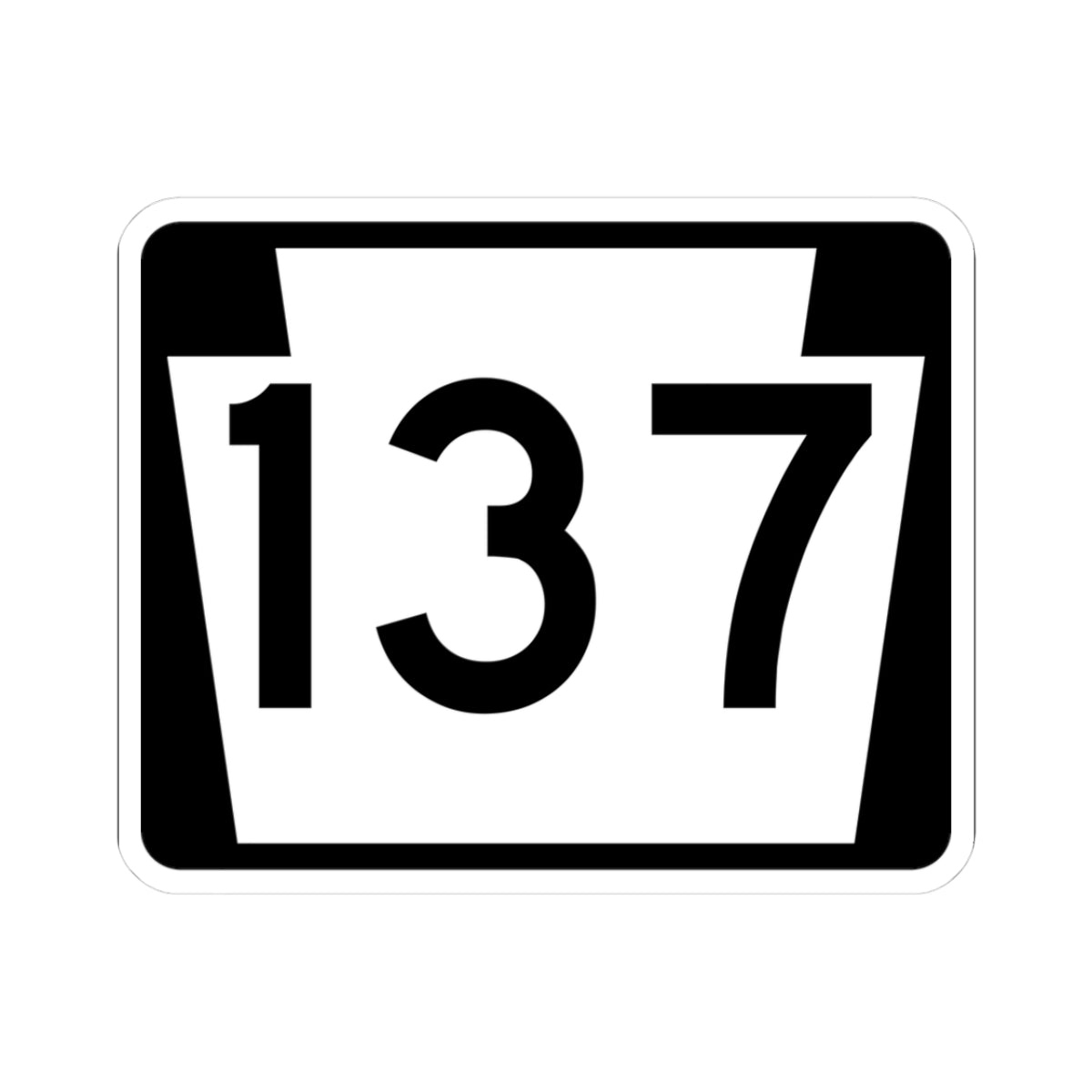 PA-137 (Pennsylvania) (Road Sign) STICKER Vinyl Kiss-Cut Decal